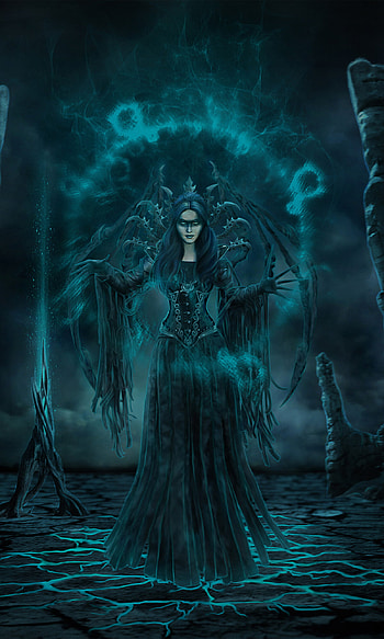 Fantasy witch, Enigmatic, Magical art, Captivating HD phone wallpaper