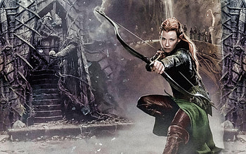 Tauriel, Movies, Battle scene, Elf princess HD wallpaper