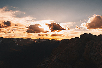 Nature, Sunset, Sky, Mountains, Clouds HD wallpaper