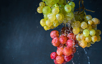 grapes, berries, white grapes, red grapes, bunch of grapes, fruit HD wallpaper