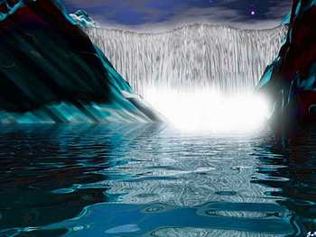 Down The Waterfall, waterfall, abstract HD wallpaper