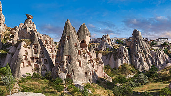 Cappadocia, Cave houses rock formations, Goreme HD wallpaper