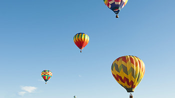 Hot Air Balloon, Desert sunrise, Breath-taking air, Aerial tranquility HD wallpaper