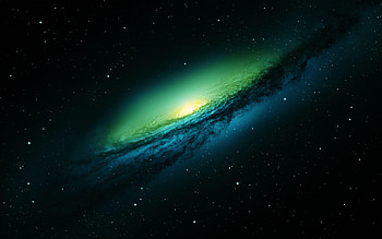 Green Nebula, Cosmic panorama, Celestial splendor, Enchanted galaxy HD wallpaper