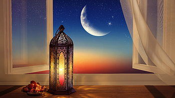 Ramadan 2026 Landscape, Lantern, Window, Ramadan, Moon HD wallpaper