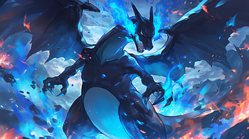 Stunning Anime : Mega Charizard X Evolution, Anime, Pokemon, Mega Charizard X (Pokémon), Mega Evolution (Pokémon) HD wallpaper