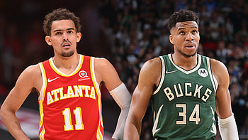 Giannis Antetokounmpo, Trae Young HD wallpaper