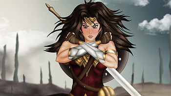Wonder Woman Art, wonder-woman, superheroes, artist, artwork, deviantart HD wallpaper