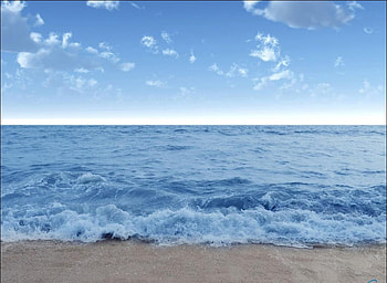 waves, blue, sea, awesome, sky, water, wave, beach HD wallpaper