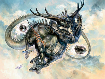 Oriantal Dragon, oriantal, fantasy, dragon, clouds, cool HD wallpaper