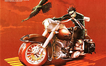 Deadman Wonderland, Crow, Eye Patch, Cant think of a fourth, I have to finish this anime, Motorcycle, Bike HD wallpaper