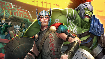 Marvel Avengers Academy Thor Ragnarok, marvel-avengers-academy, games, thor-ragnarok, thor, hulk HD wallpaper