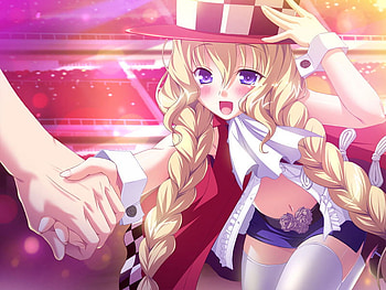 Uesugi-Uta, sinset, anime, uesugi uta, girl, water, braids HD wallpaper