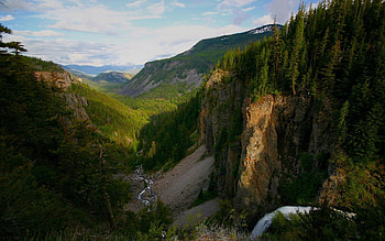 Open Spaces, Nature, Rivers, Mountains, Rocks, Waterfall, Height, Dahl, Distance, Creek, Brook, Expanse, Origins HD wallpaper