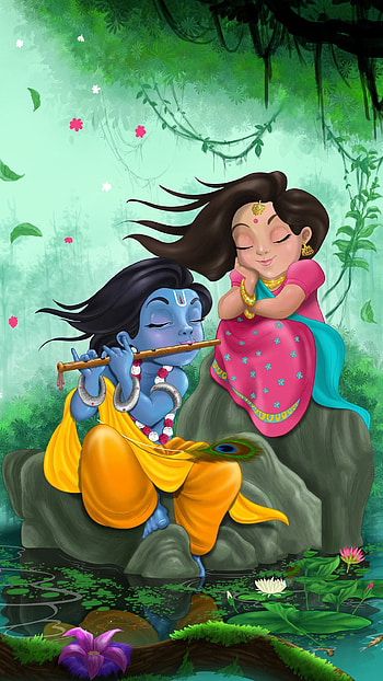 RADHA KRISHNA, art, radhakrishna HD phone wallpaper