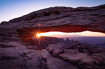 Sunrise Under Arch , arch, sunrise, nature HD wallpaper