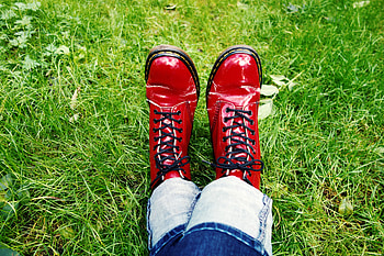 Grass, Miscellanea, Miscellaneous, Legs, Boots, Shoes HD wallpaper