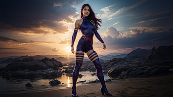 Psylocke Precision, x-men, psylocke, artwork, digital-art, ai, superheroes HD wallpaper