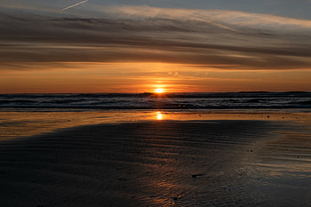Nature, Sunset, Sea, Sun, Horizon HD wallpaper