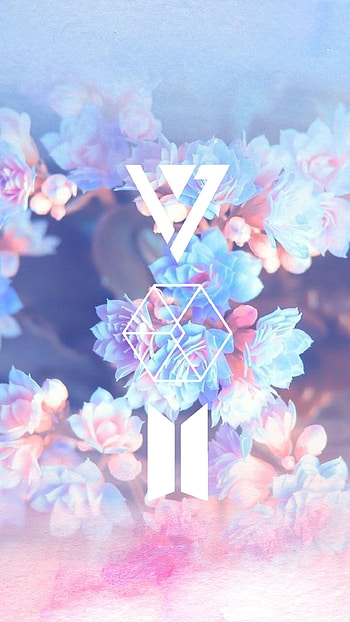 Bts Symbol, Flowers Background HD phone wallpaper