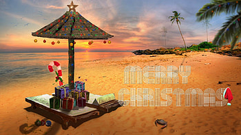 Beach Christmas | Great World HD wallpaper