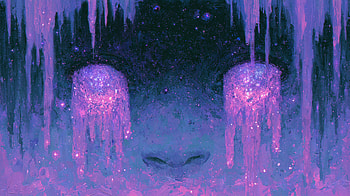Quad — Dark Face: Celestial Violet Tears HD wallpaper