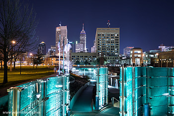 Indianapolis Skyline, Nighttime magic, Downtown charm, Travel inspiration HD wallpaper