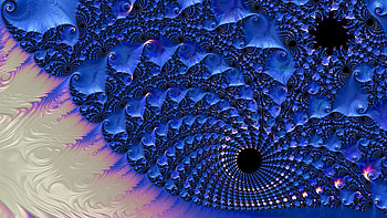 Trippy Psychedelic Fractal, colorful, colors, artistic, blue, Abstract, fractal, abstract blue HD wallpaper
