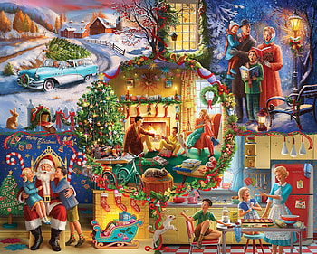 Christmas traditions, craciun, christmas, traditions, collage, santa HD wallpaper