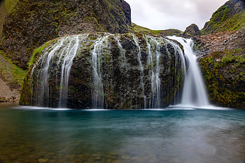 Sjornafoss Waterfall, Iceland, iceland, waterfall, nature, rocks HD wallpaper