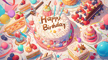 Vibrant Happy Birtay Cake for Festive Backgrounds, birtay cake, Happy Birtay, birtay, cake, celebration HD wallpaper
