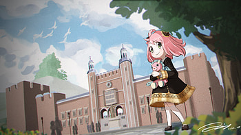 Pink Hair Anya Forger Spy x Family HD wallpaper