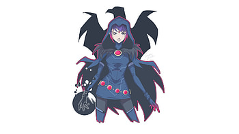 Teen Titans, Comics, Raven, Cape, Dc Comics, Glove, Hood, Purple Hair, Raven (Dc Comics), Thigh Highs HD wallpaper