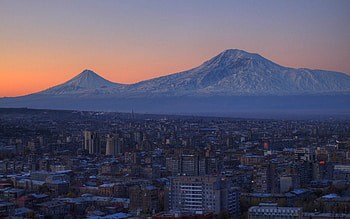 Landscape, Cities, Houses, Mountains, City, Armenia, Yerevan, Ararat HD wallpaper