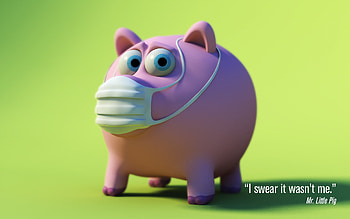 I swear it wasn't me!, pink, funny, green, pig HD wallpaper