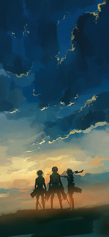 Attack on Titan, Beach , XS Max, Scenic seaside shots HD phone wallpaper