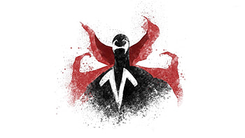 Red and black paint splash Spawn HD wallpaper