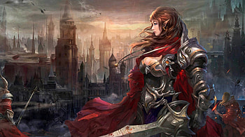 Once a Sanctuary, women, elf, fantasy, warrior HD wallpaper