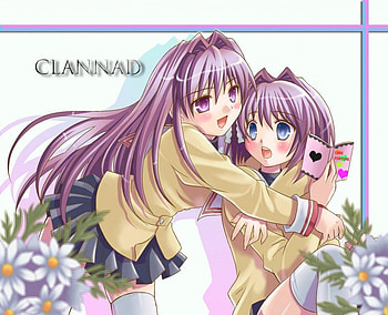 Fujibayashi Sisters, School Uniforms, Ryou, Fujibayashi, Ryou Fujibayashi, Clannad, Blushing, Big Eyes, Twins, Reading, Anime Twins, Sisters, Anime, Anime Sisters, Book, Seifuku, Kyou Fujibayashi, Anime Girls, Clannad After Story, Kyou HD wallpaper