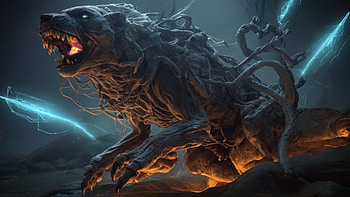 Hell Dog, hell, dog, weird, scary HD wallpaper