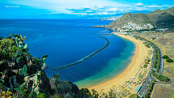 Playa de las Teresitas viewpoint, Tenerife attractions, graphy passion, Beautiful coastline HD wallpaper