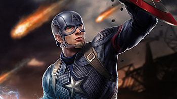 Captain America Shield And Thor Hammer, captain-america, superheroes, artist, artwork, digital-art, artstation HD wallpaper
