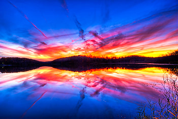 Nature, Rivers, Sunset, Sky, Night, Horizon, Colorful, Colourful HD wallpaper