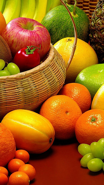 Vibrant fruits and vegetables, Ultra HD phone wallpaper