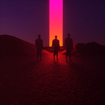 Art, Dark, Silhouettes, Glow, Portal HD phone wallpaper
