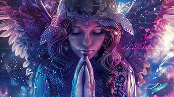 Enchanted Angel - Now!, woman, fantasy, angel, Digital Art, prayer HD wallpaper