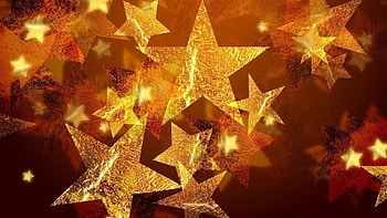 Radiant gold stars, Dazzling aesthetics, Glamorous , High-quality HD wallpaper