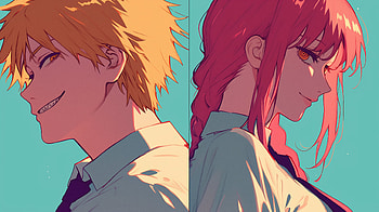 of Makima and Denji from Chainsaw Man, Anime, Chainsaw Man, Makima (Chainsaw Man), Denji (Chainsaw Man) HD wallpaper