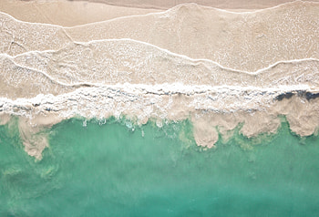 Nature, Sea, Waves, Beach, View From Above, Shore, Bank, Surf HD wallpaper