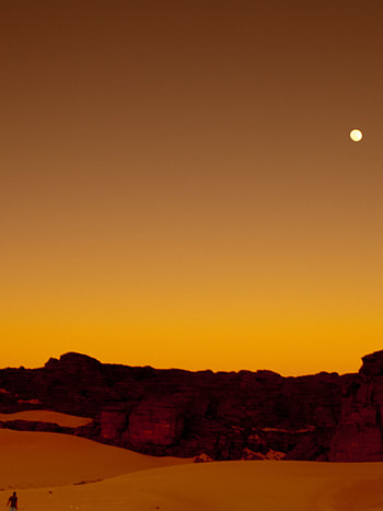 Sunset in tassili Algeria HD phone wallpaper